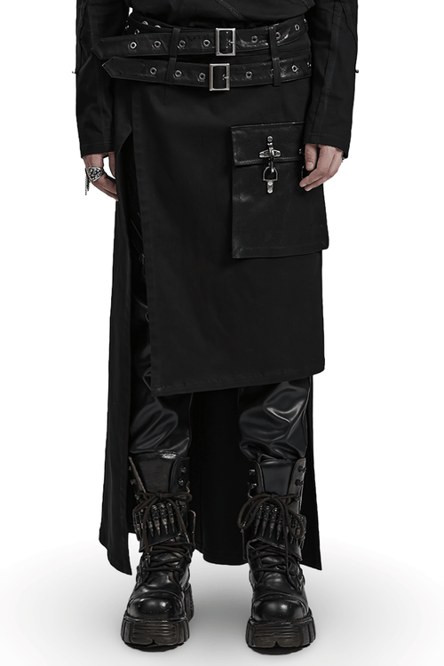 Kilt utilitaire punk moderne avec poche et boucles détachables