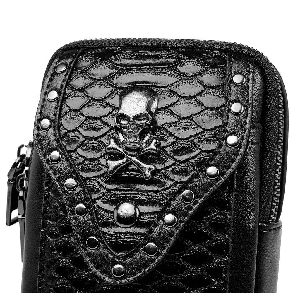 Motorcycle Shoulder Crossbody Mini Bag with Skull / Mobile Phone Bag - HARD'N'HEAVY