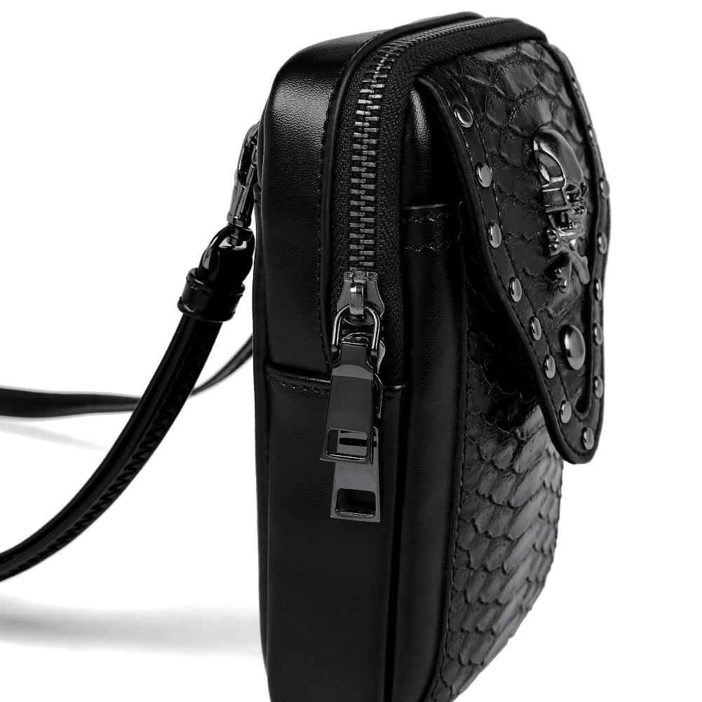 Motorcycle Shoulder Crossbody Mini Bag with Skull / Mobile Phone Bag - HARD'N'HEAVY