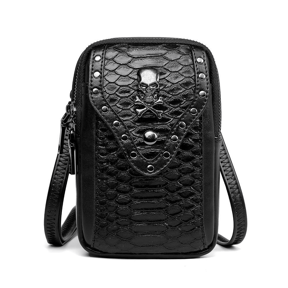 Motorcycle Shoulder Crossbody Mini Bag with Skull / Mobile Phone Bag - HARD'N'HEAVY