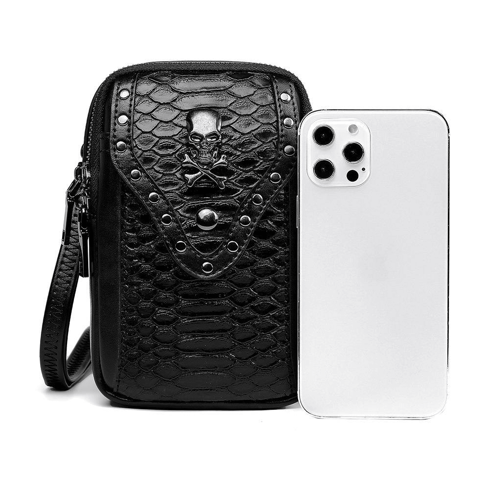 Motorcycle Shoulder Crossbody Mini Bag with Skull / Mobile Phone Bag - HARD'N'HEAVY
