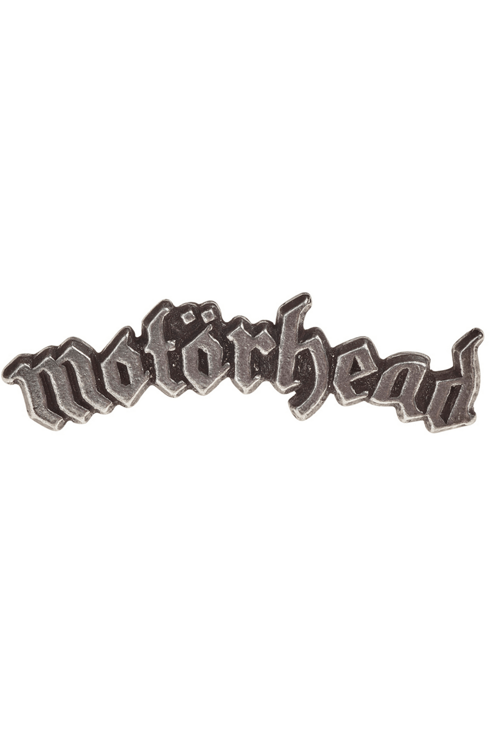 Motorhead logo metal pin badge showcasing iconic vintage design for classic rock fans.