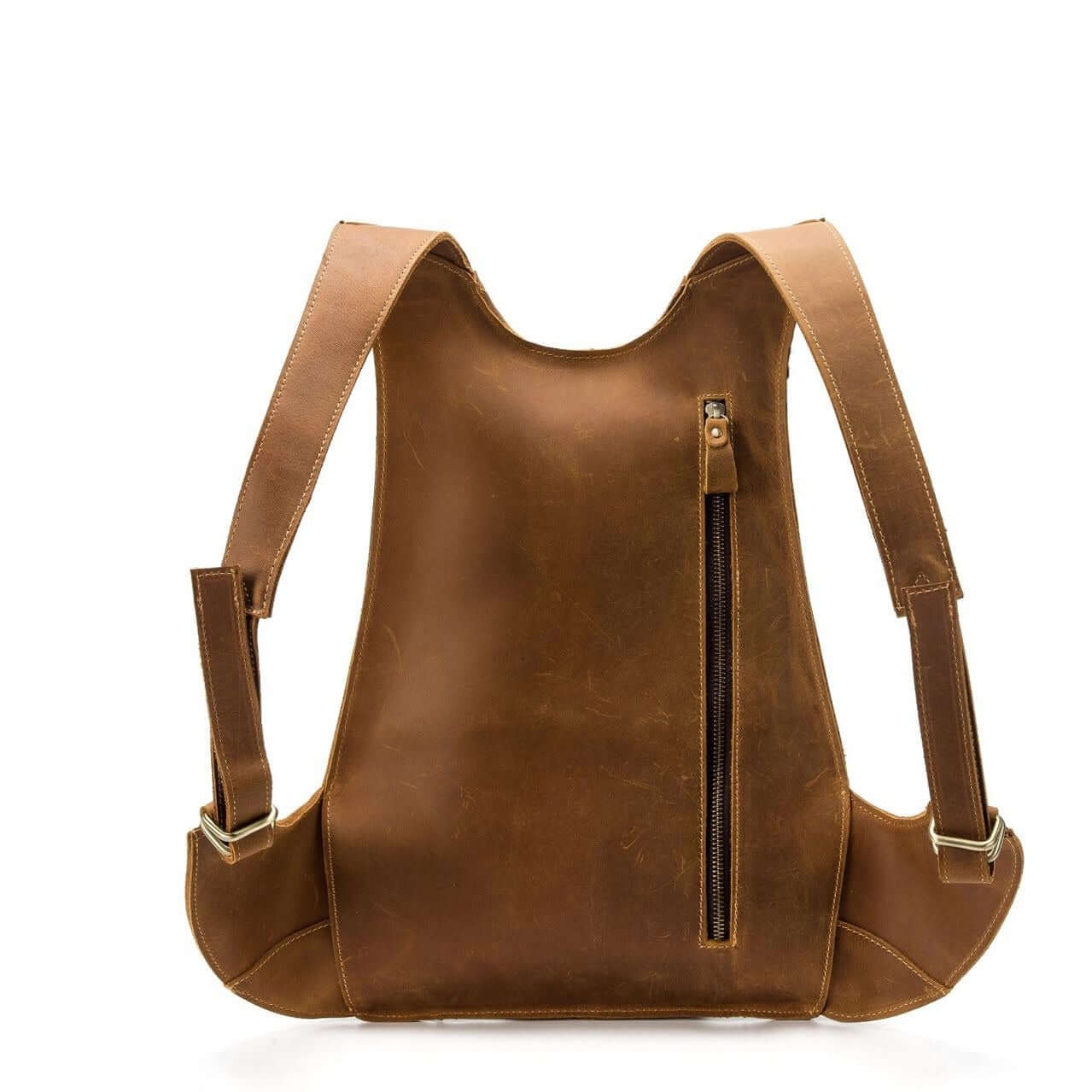 Stylish natural leather backpack for women, anti-theft design, perfect for travel and grunge fashion.