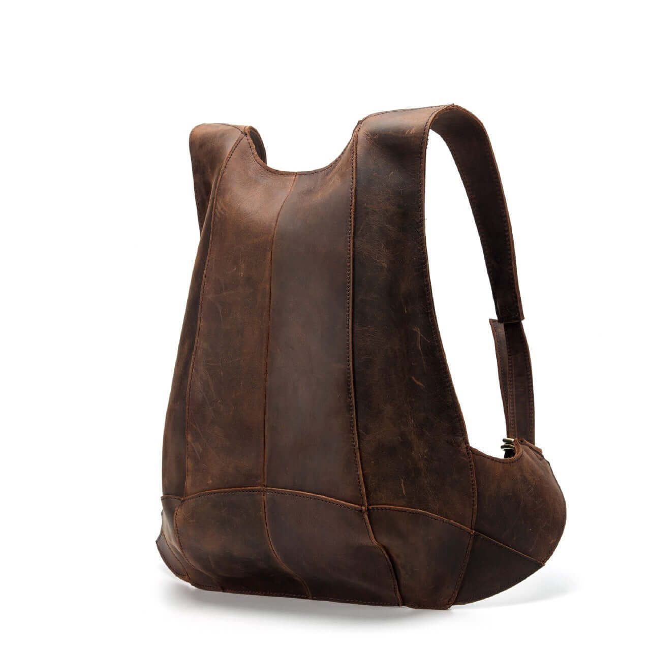Stylish natural leather backpack for women, anti-theft design, perfect for travel and grunge outfits.