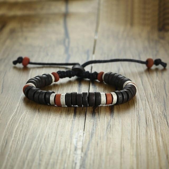 Natural Stone Beaded Bracelets for Men and Women / Adjustable Length Multi Color Beads - HARD'N'HEAVY