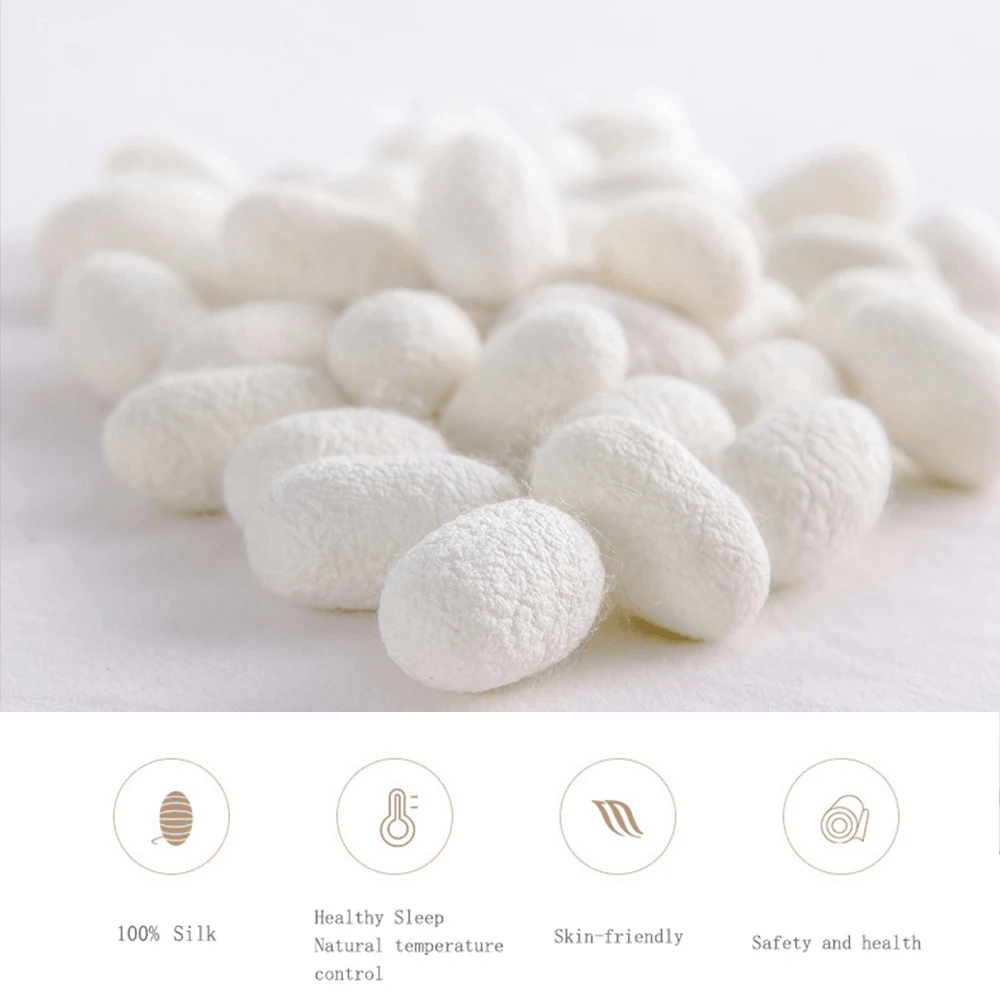 Juego de ropa de cama de seda natural con funda nórdica y sábanas