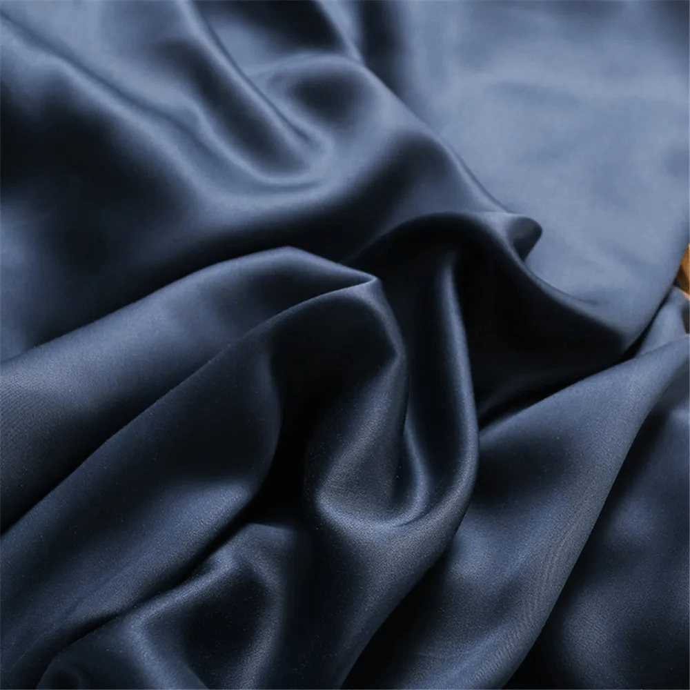 Juego de ropa de cama de seda natural con funda nórdica y sábanas