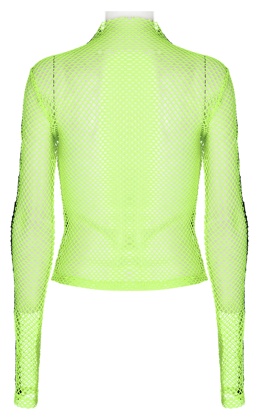 Neon-Green Openwork Top with Long Sleeves in Gothic Style - HARD'N'HEAVY