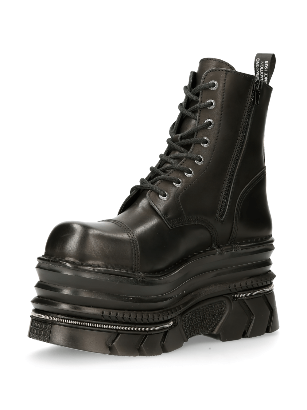 NEW ROCK Black Gothic Punk Platform Lace-Up Ankle Boots