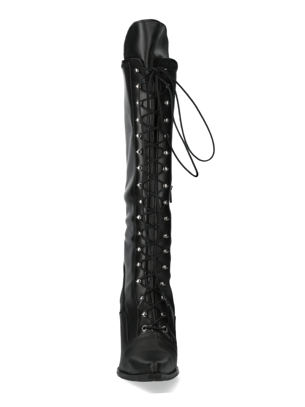 NEW ROCK Black Gothic Tall Laced Heeled Boots
