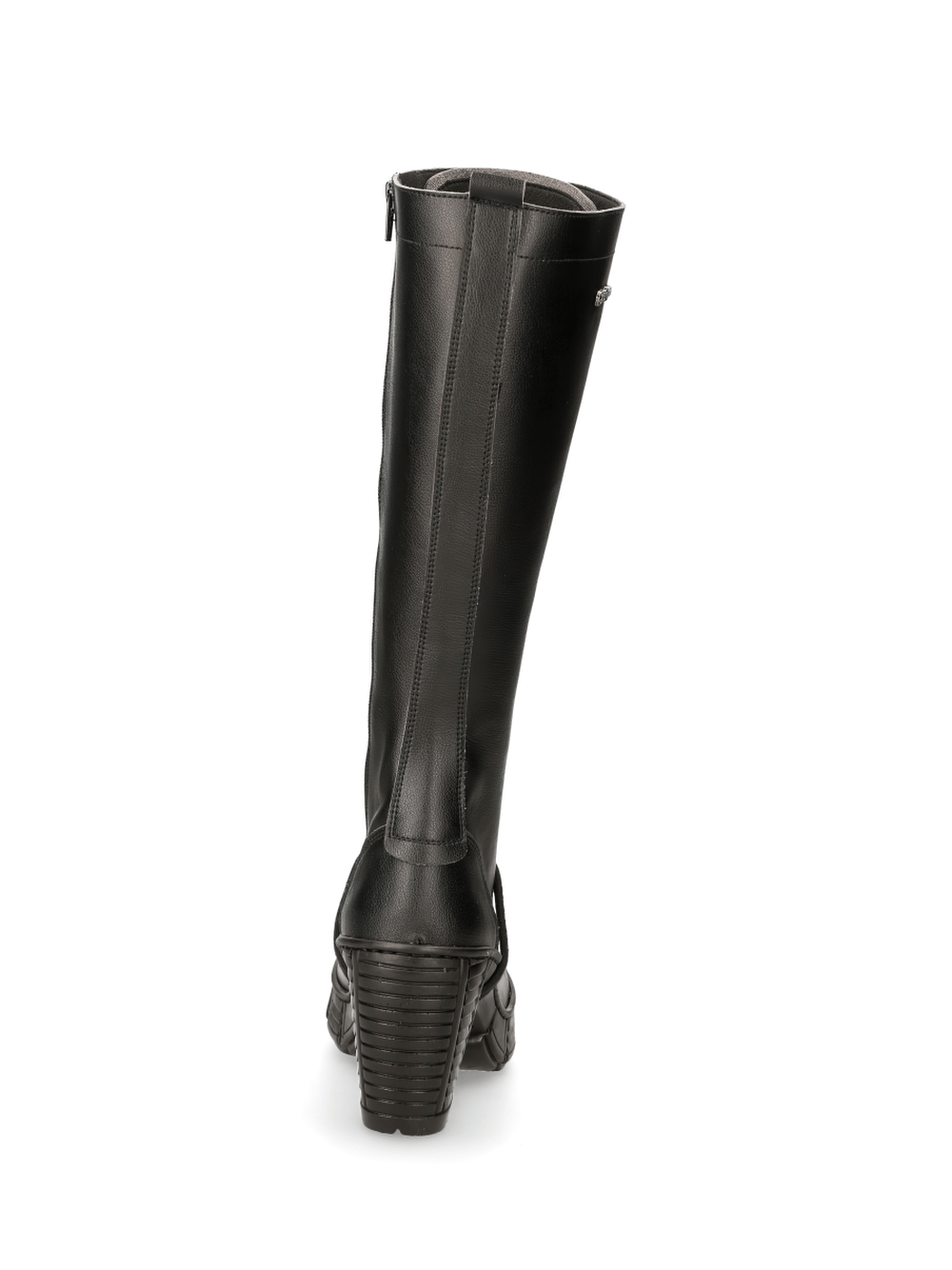 NEW ROCK Black Lace-Up Gothic Knee High Boots