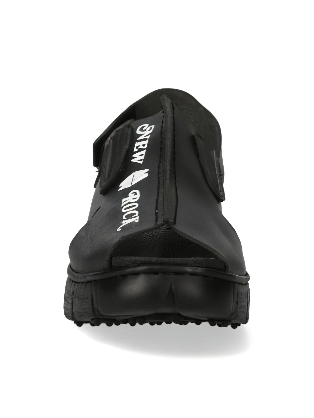 NEW ROCK Black Synthetic Straps Sandals for Men, showcasing stylish urban design and durable construction.