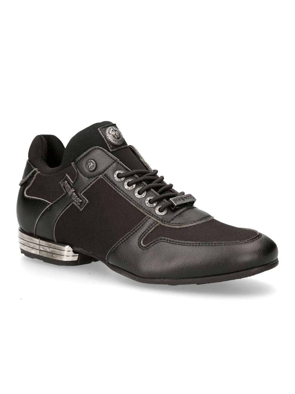 NEW ROCK Black Urban Hybrid Fashion Sneakers With Laces