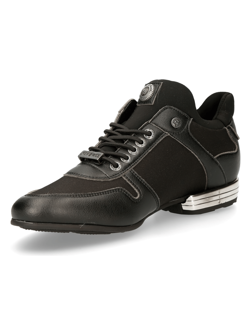 NEW ROCK Black Urban Hybrid Fashion Sneakers With Laces