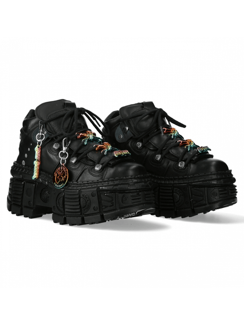 NEW ROCK Women's Bold Black Gothic Urban Heavy Platform Shoes