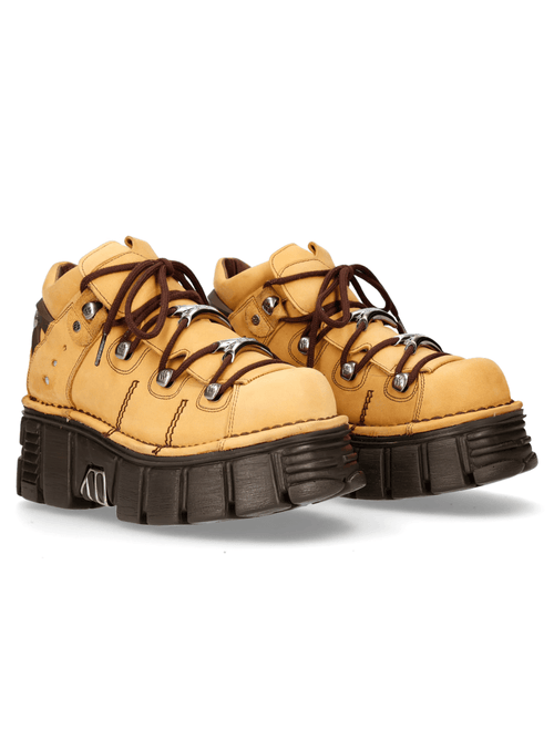Bottes à plateforme gothiques lacées NEW ROCK Bold Yellow