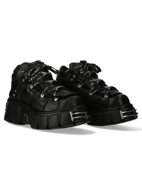 NOUVEAU ROCK Bottines en cuir gothiques épaisses pour femmes : Punk et Rock