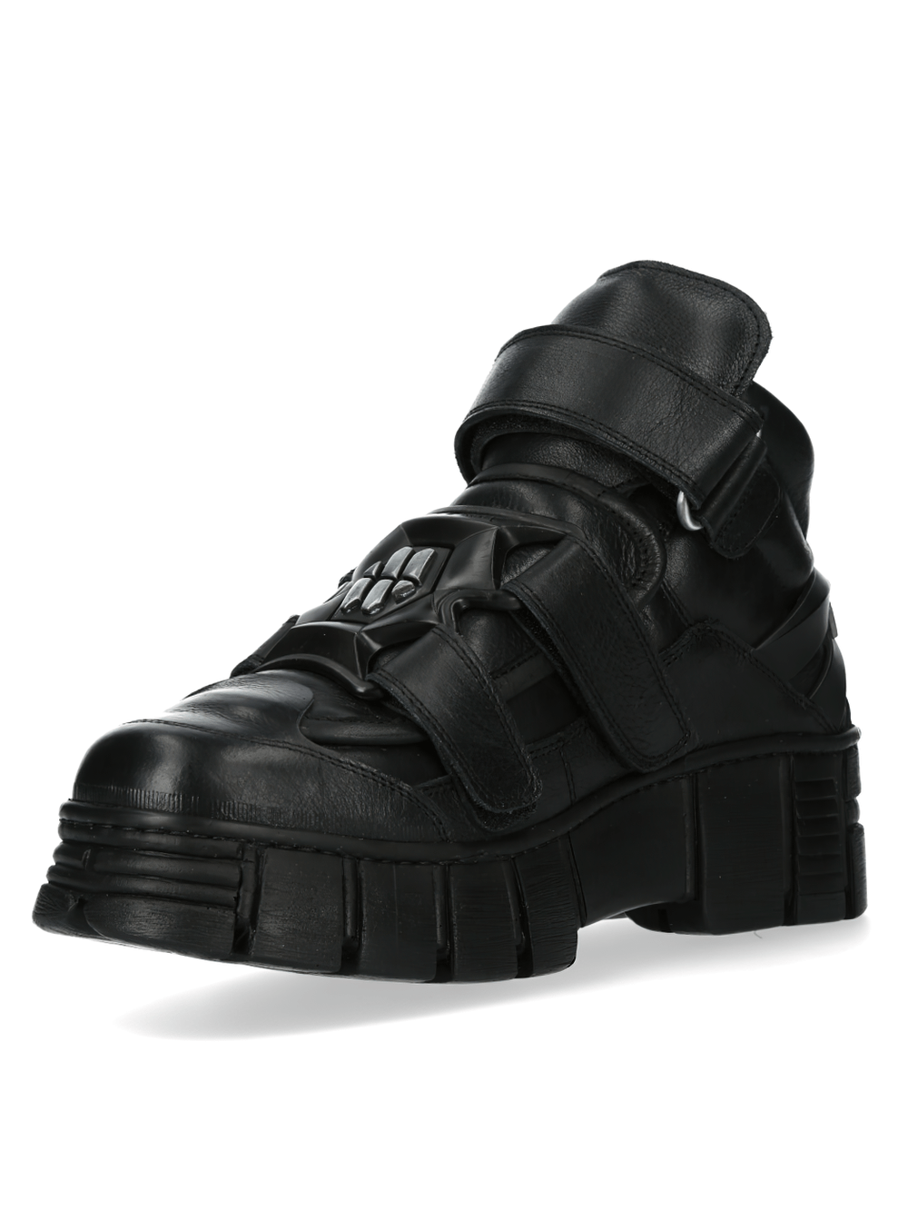 NEW ROCK Edgy Strapped Ankle Boots for Rock Enthusiasts