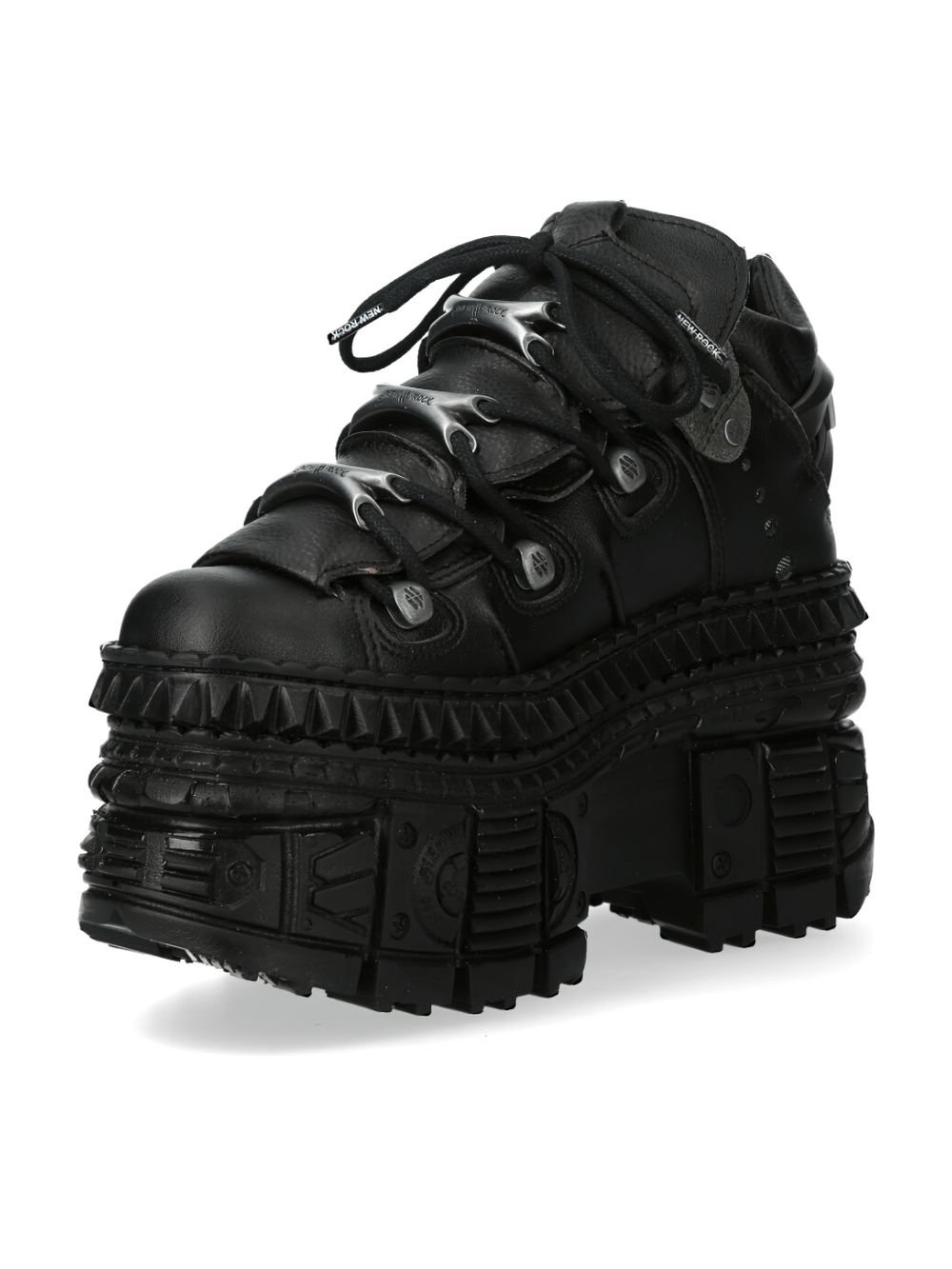 NEW ROCK Extreme Platform Gothic Boots with bold metal accents and heavy-duty design.