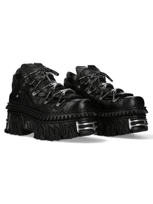 NEW ROCK Extreme Platform Rockstiefel mit Schnürverschluss