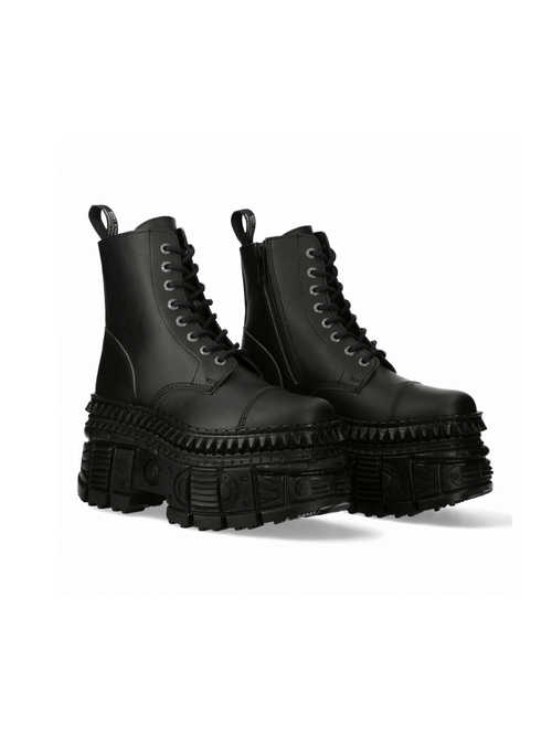 Botas de Tobillo de Estilo Gótico Negro de Moda para Mujer de NEW ROCK
