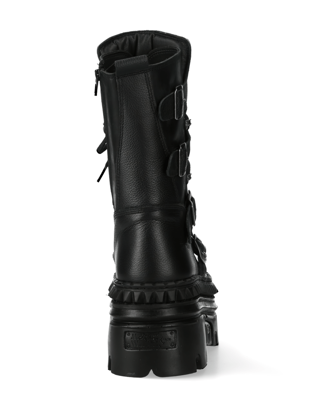 NEW ROCK Gothic Ankle Boots with Buckles and Lace-up Design