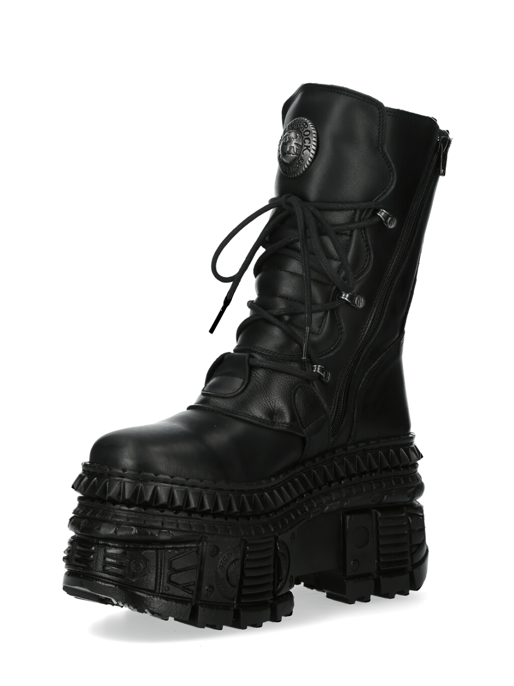 NEW ROCK Gothic Ankle Boots with Buckles and Thick Sole