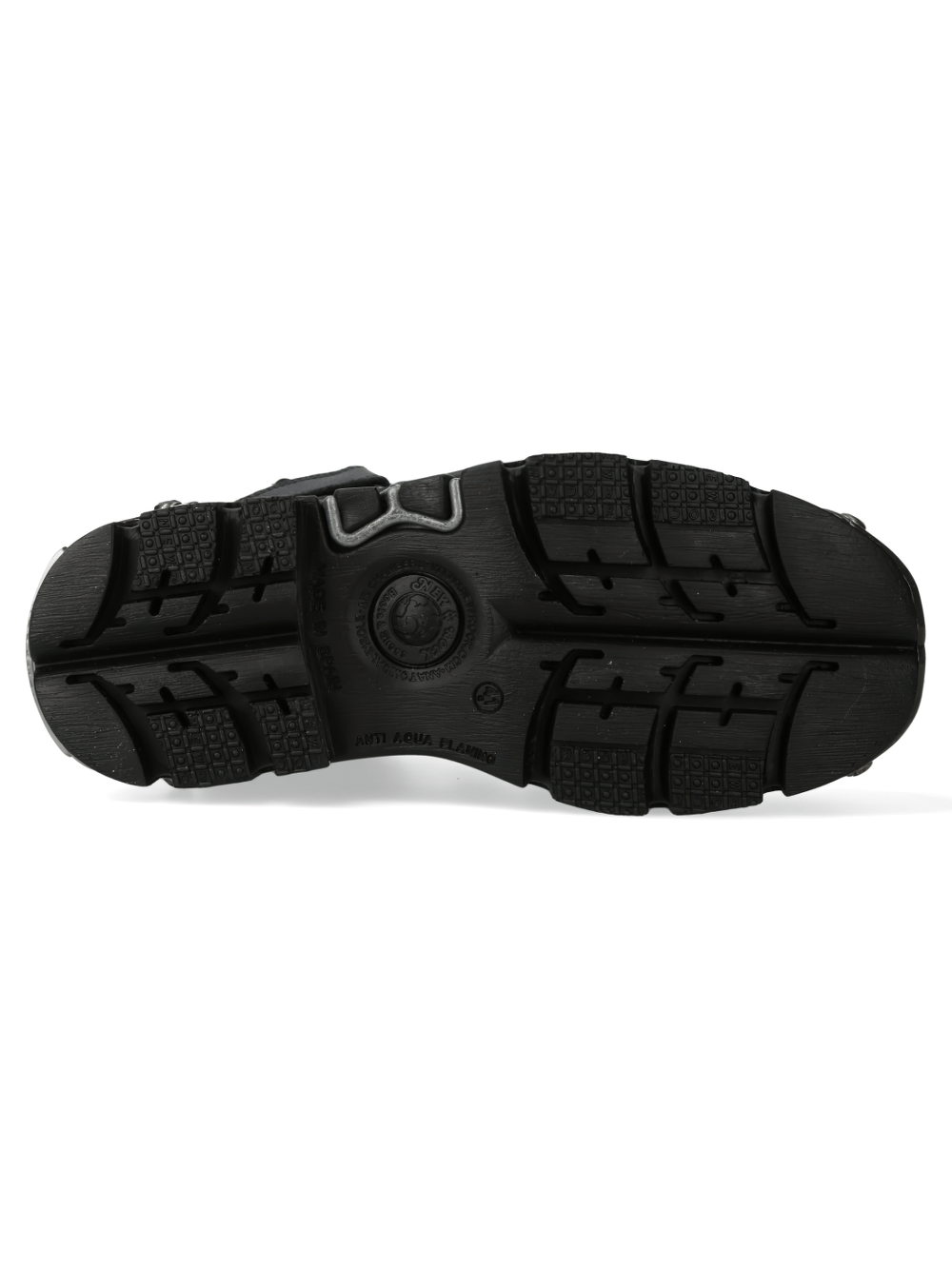 Sole of NEW ROCK gothic ankle boots featuring durable rubber tread for optimal grip and comfort.