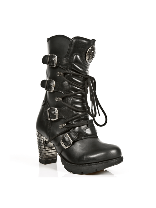 NEW ROCK Gothic-Stiefeletten mit Schnalle und metallischen Akzenten