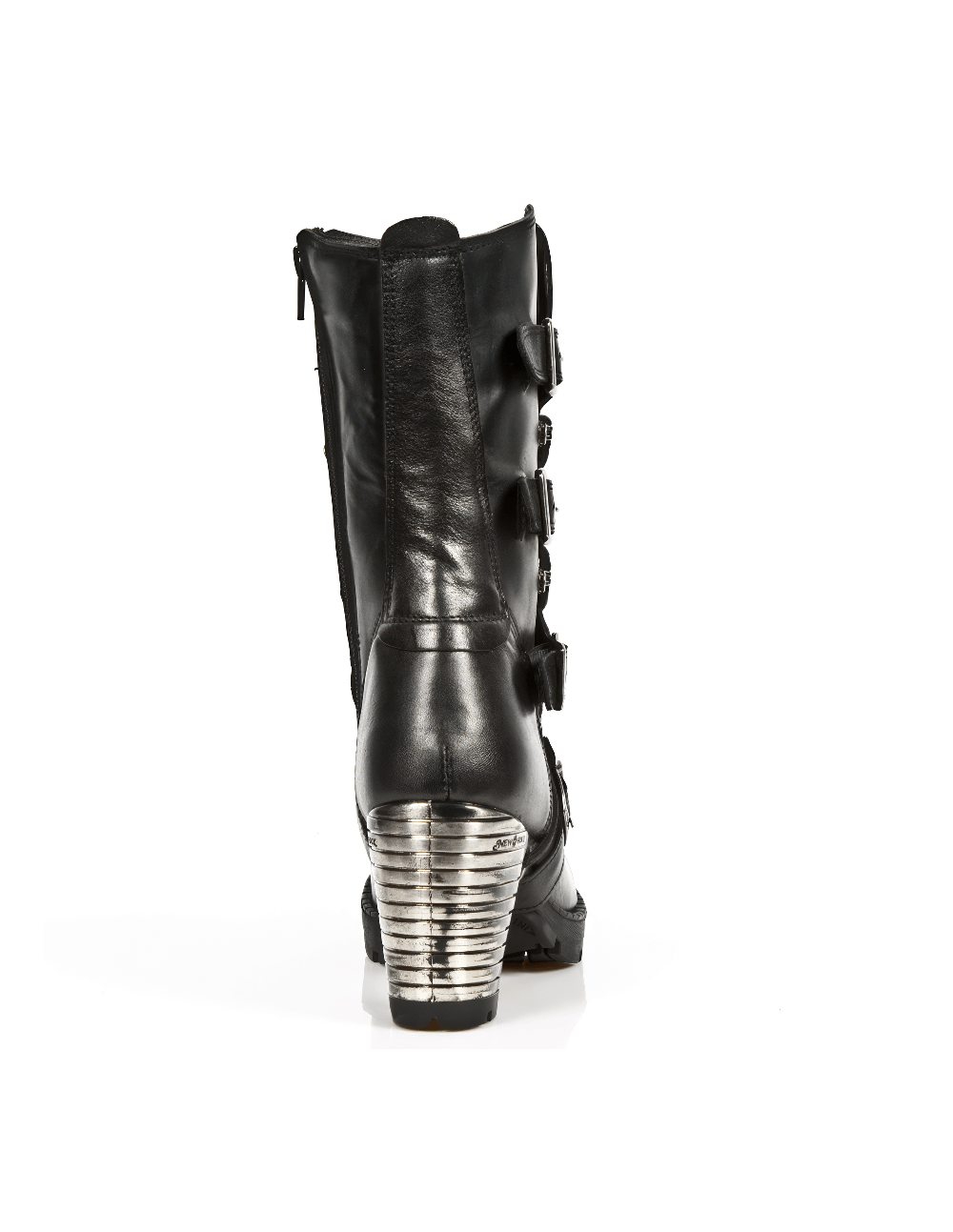 NEW ROCK Gothic Buckled Ankle Boots with Metallic Accents