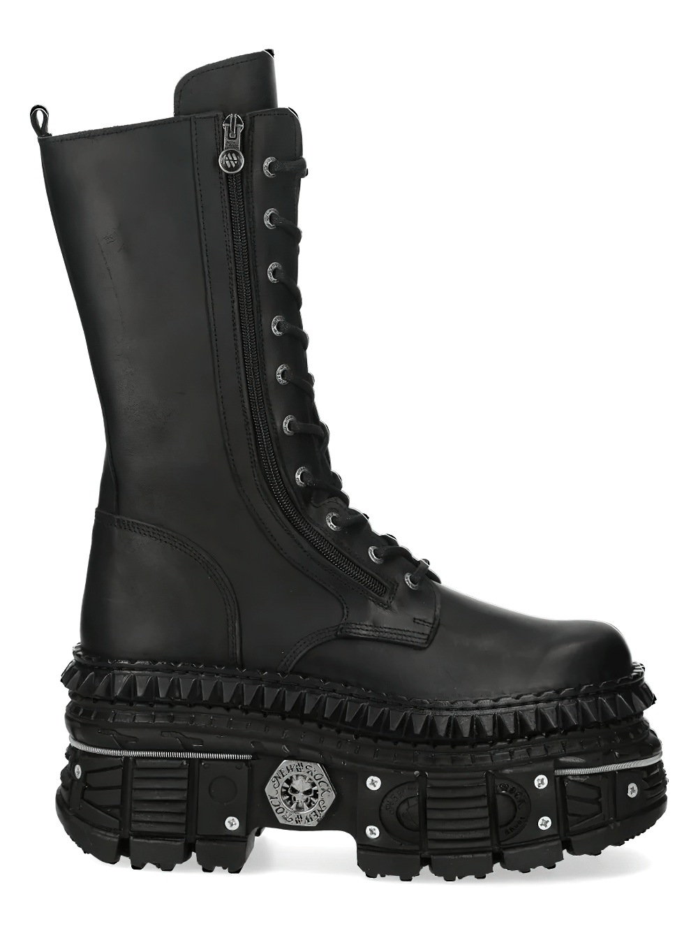 NEW Rock Platform Boots 購入する気のないいいね不要 NEW ROCK Gothic Knee High Platform Boots with Front Zips