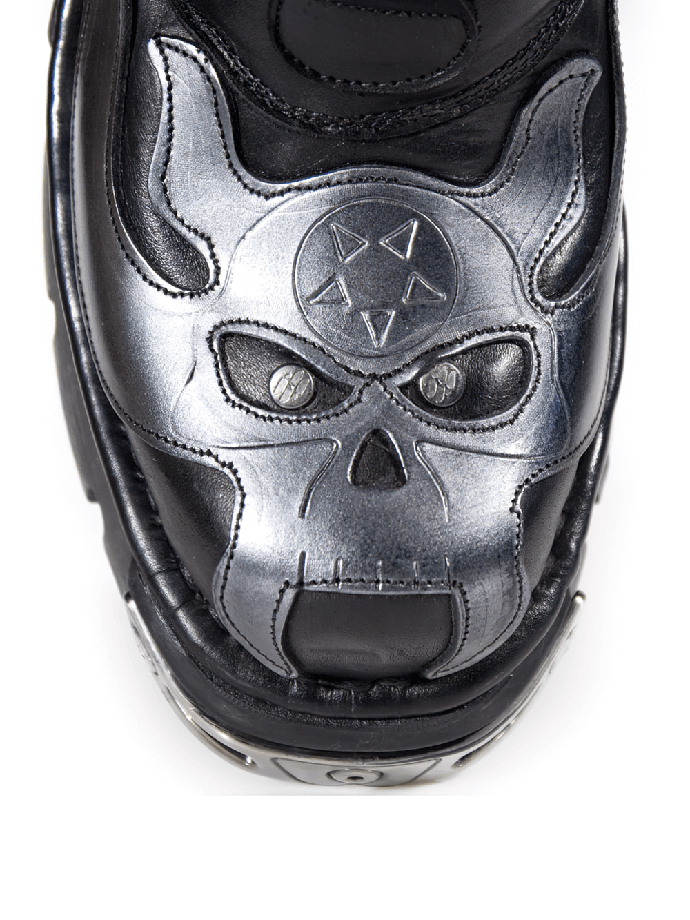 NEW ROCK Gothic Lace-Up Boots with Metallic Accents