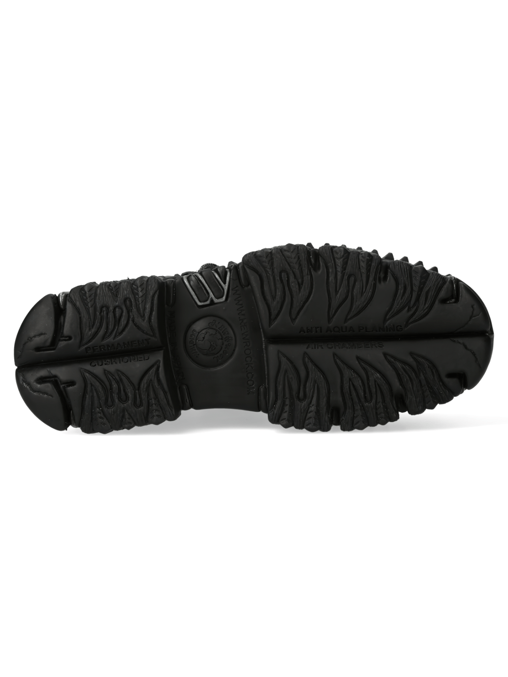 Sole of NEW ROCK Gothic Leather Platform Rocker Shoes showcasing sturdy design and edgy style.