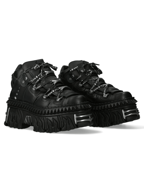 NEUE ROCK Damen Gothic Leder Plateau Rocker Schuhe