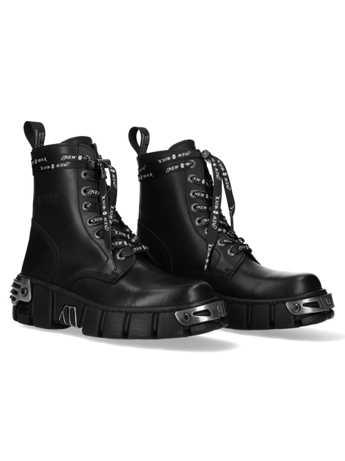 Botas Militares Góticas de Tobillo para Mujer con Accentos Metálicos de NEW ROCK