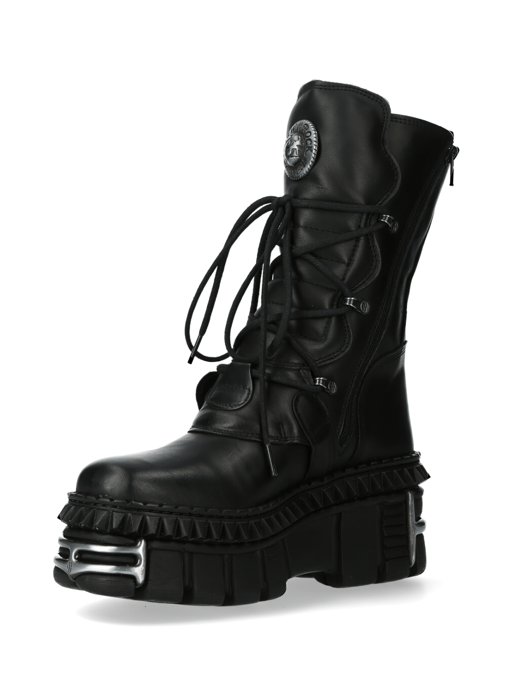 NEW ROCK Gothic Military Lace-Up and Buckle Ankle Boots