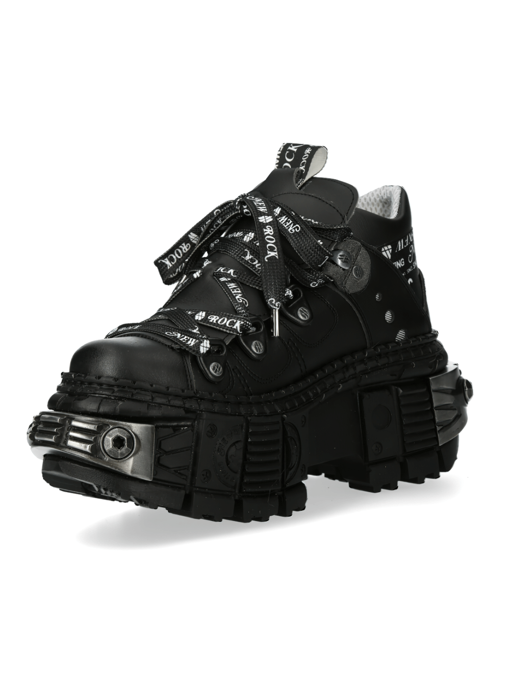 NEW ROCK Gothic Platform Ankle Boots with punk rock design and metallic accents, perfect for heavy gothic styles.