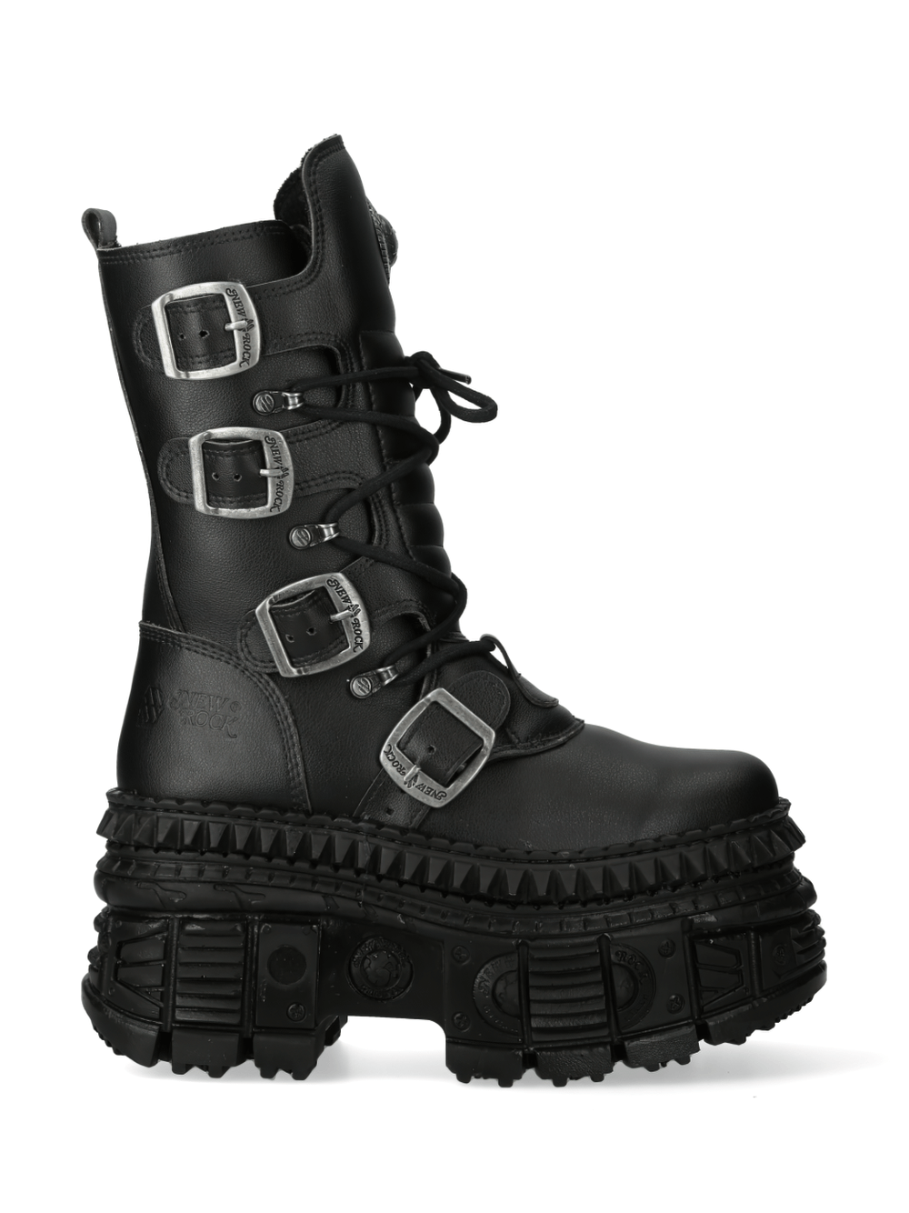 NEW ROCK Gothic Platform Boots with Buckles and Laces