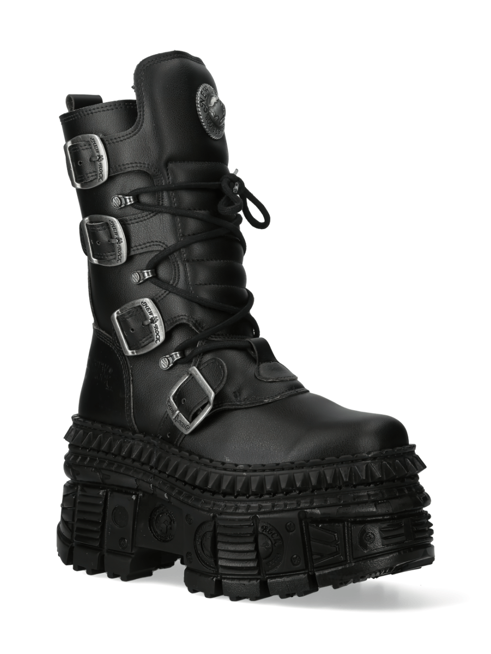 NEW ROCK Gothic Platform Boots with Buckles and Laces