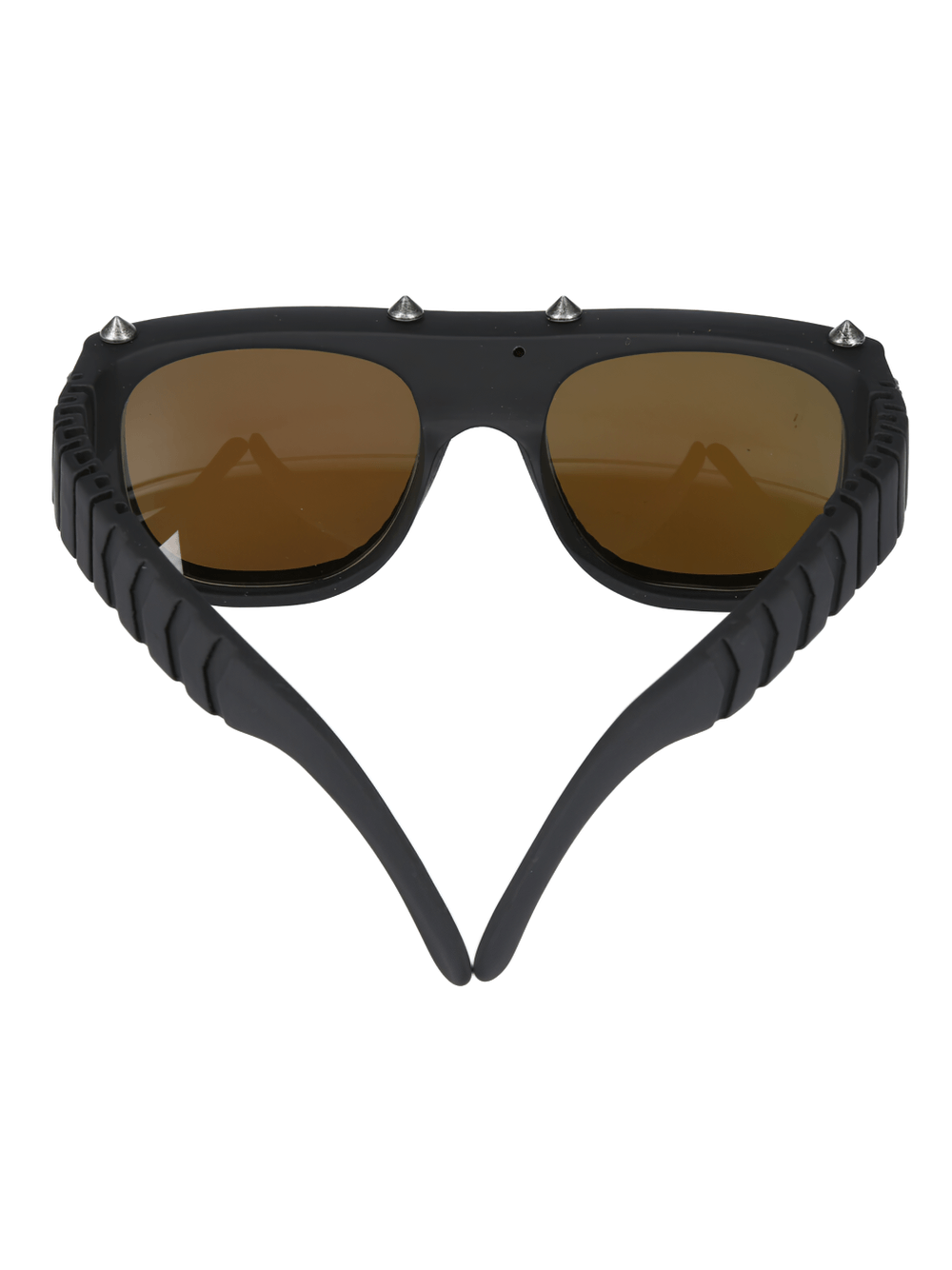 NEW ROCK Gothic Punk sunglasses with spiked frame and mirrored lenses for a rebellious retro biker look.