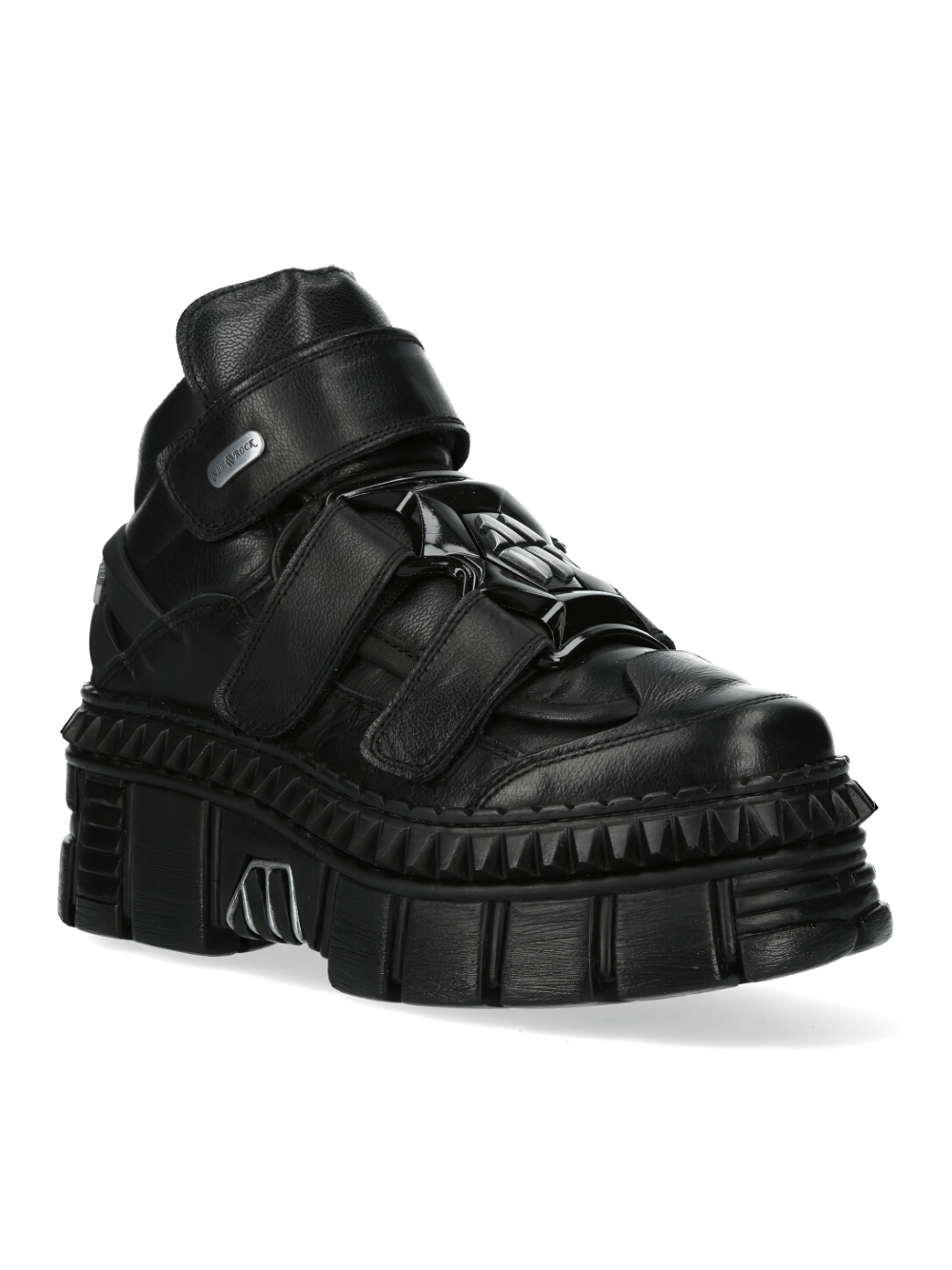 NEW ROCK Gothic platform boots with velcro straps and chunky sole for a bold urban style.