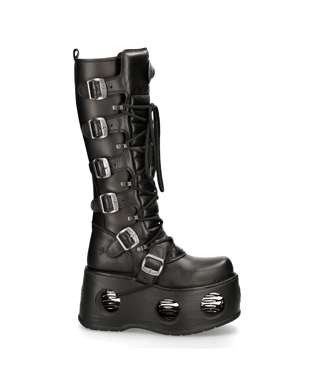 NEW ROCK Gothic Style High Platform Boots with Buckles
