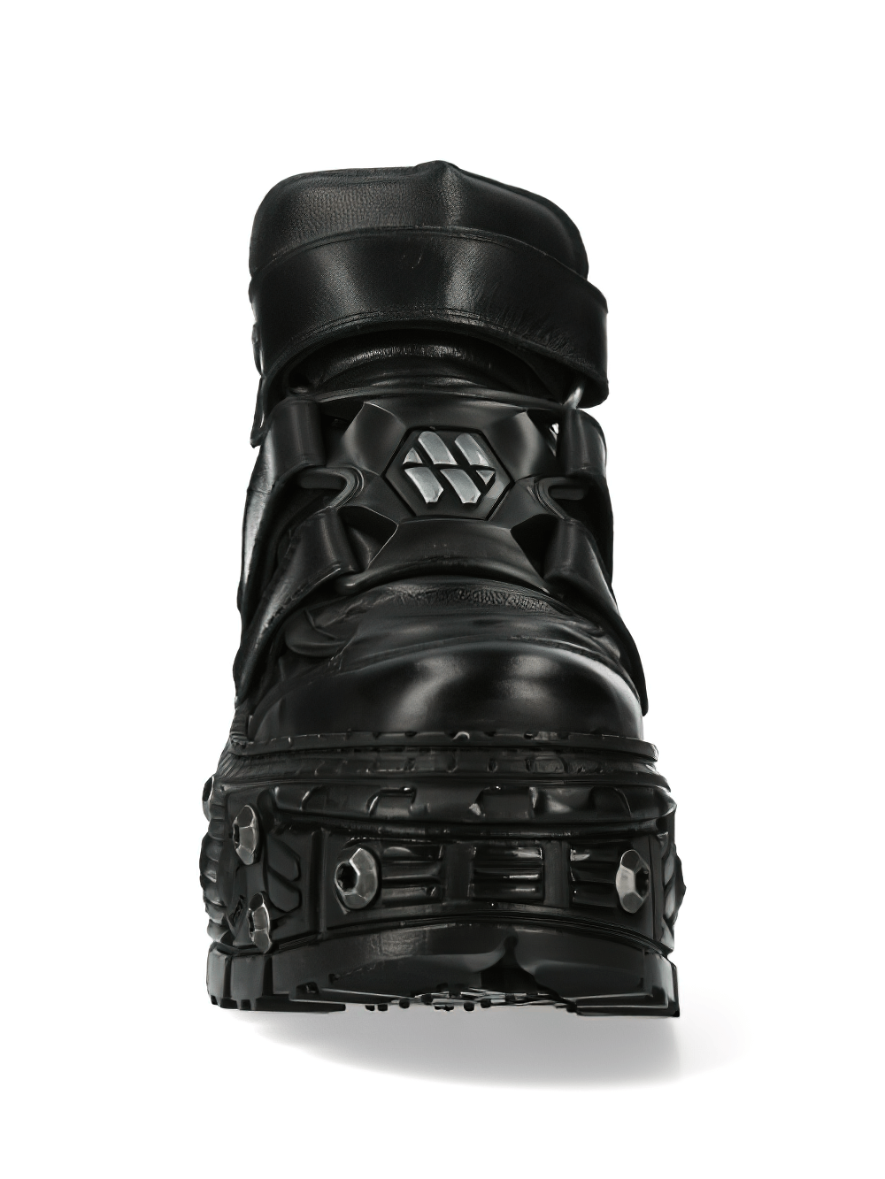 NEW ROCK Heavy Gothic Ankle Boots with Velcro Straps