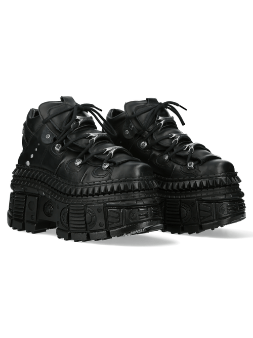 NEUE ROCK Damen Leder Plateau Stiefel für Rock- und Punk-Stile