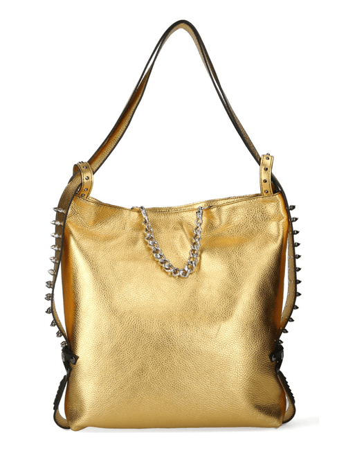 NEW ROCK Luxus Gold Kuhledertasche mit Schnallenverschluss