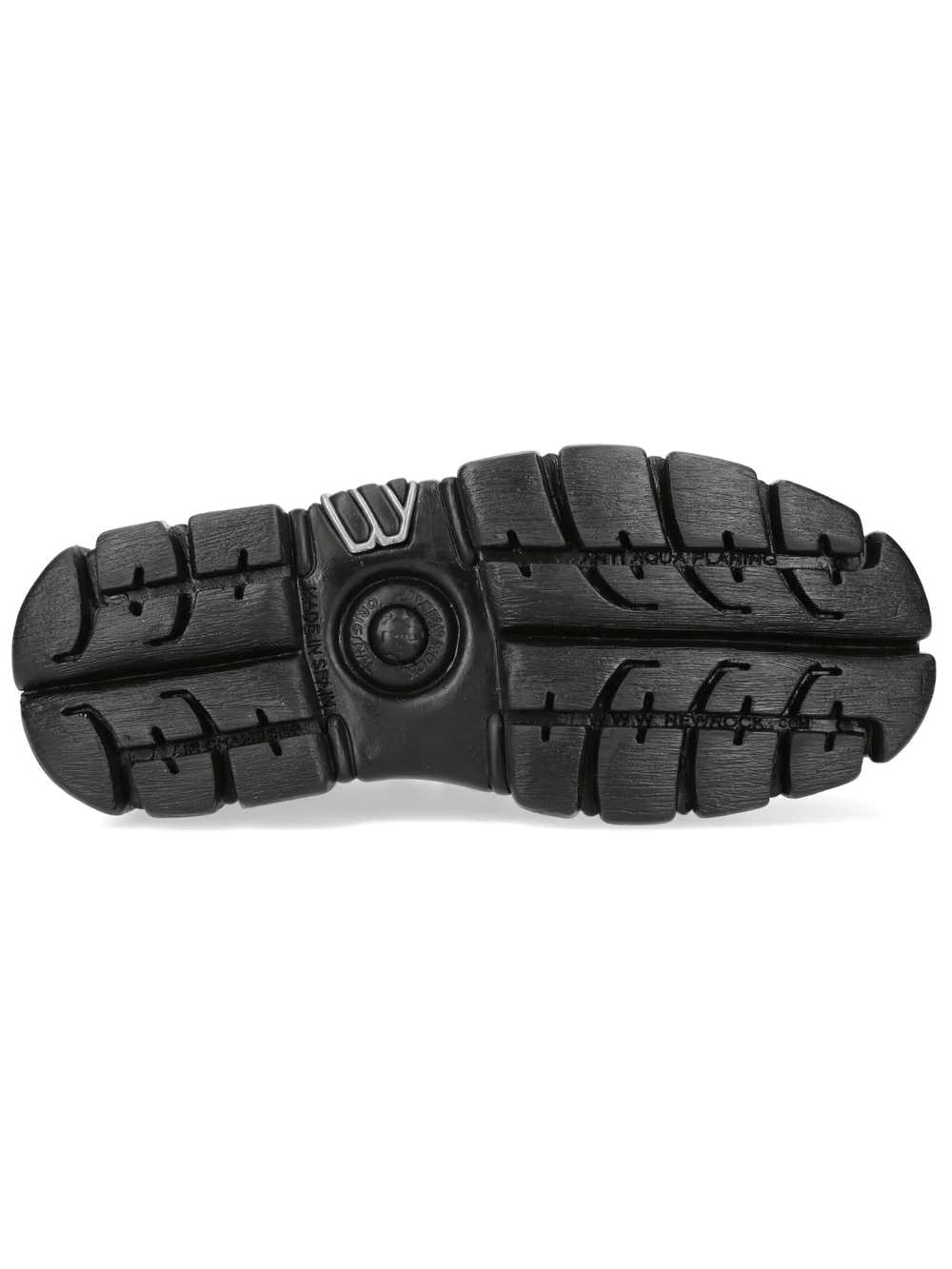 NEW ROCK Men's Buckle Shoes with Web Print and Raised Sole - chunky black sole design for gothic and punk style.