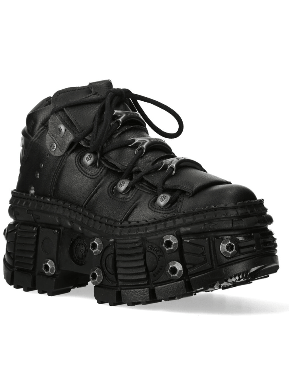 NEW ROCK Men's Goth Platform Shoes with Extreme Sole Profile showcasing heavy rock chunky sneakers.