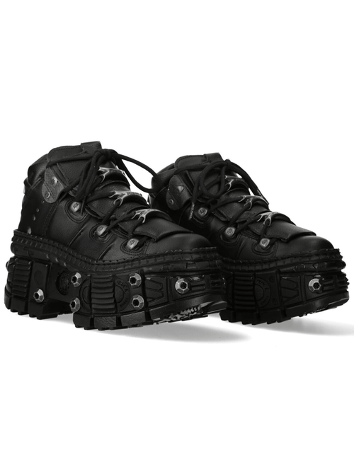 NEW ROCK Men's Goth Platform Shoes with Extreme Sole Profile
