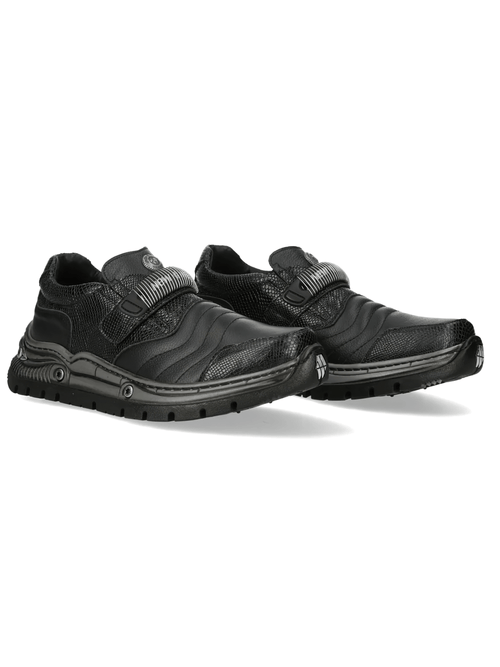 NEW ROCK Men's Hybrid Gothic Velcro Leather Style Shoes