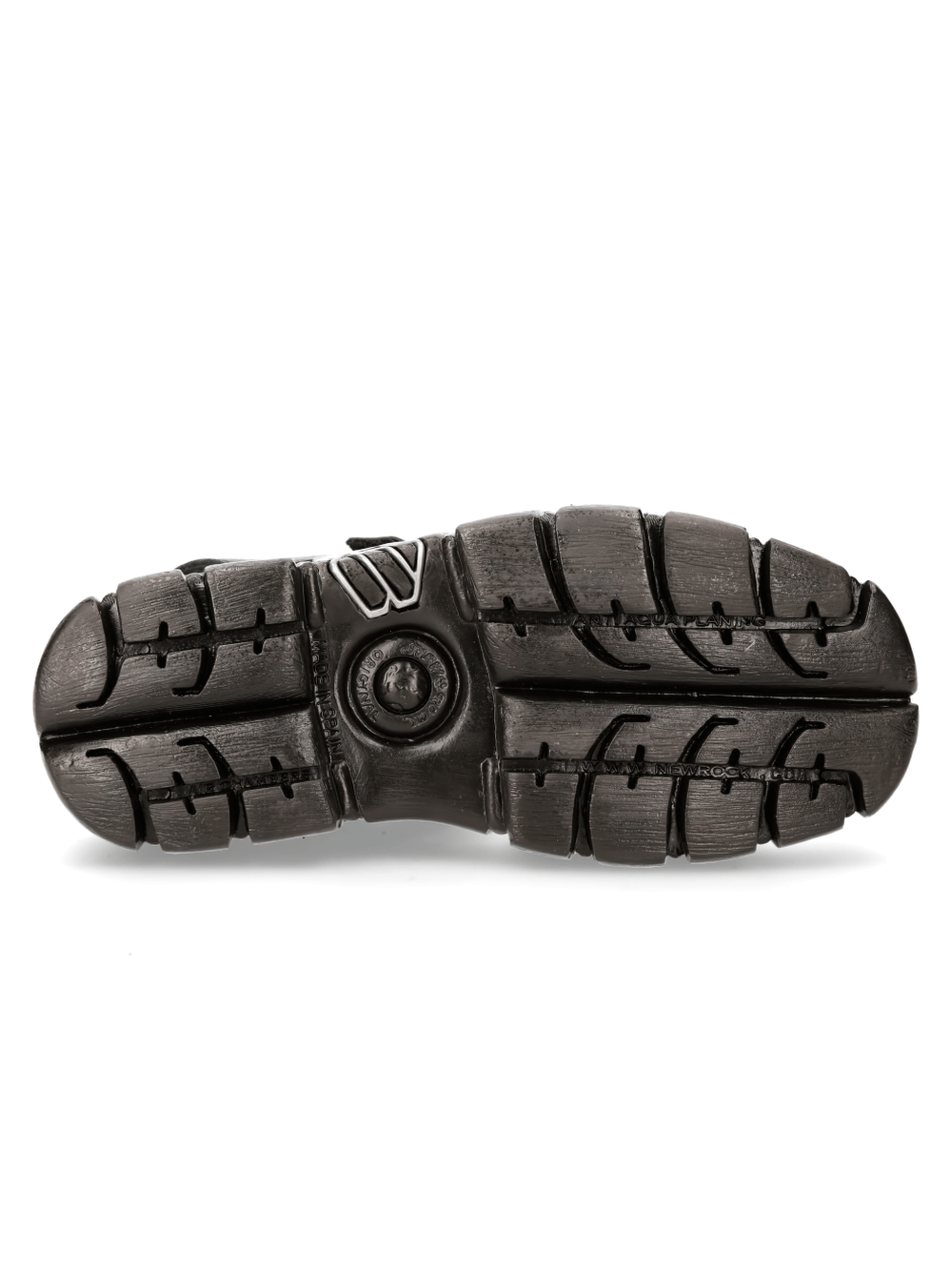 Bottom view of NEW ROCK Men's Punk Sandals showcasing the durable chunky sole design with grip-enhancing tread.